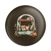 Cozy Autumn Window Pinback Button, Reading Nook Button, Fall Decor Button, Pumpkin Patch Button, Autumn Aesthetic Pin - Tawshia